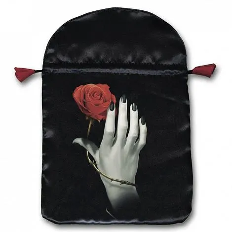 Атласный мешочек "Роза в руке" 