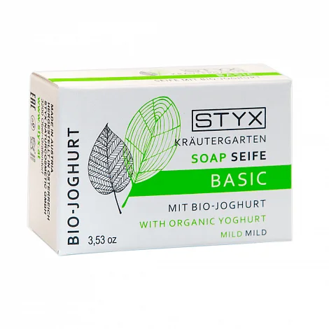 Мыло для чувствительной кожи STYX "Йогурт" с отбеливающим эффектом, 100 г