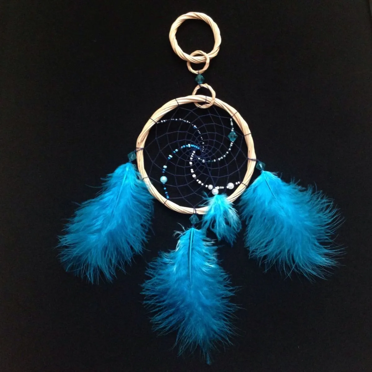 Ловец снов с одним кольцом "Небесный свод", диаметр 14 см