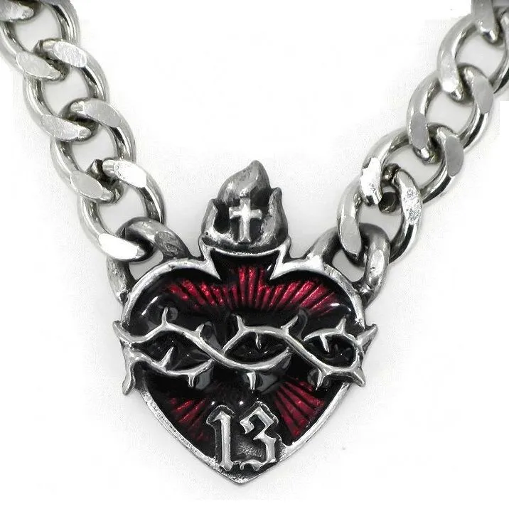 Подвеска с эмалью "Святое сердце"