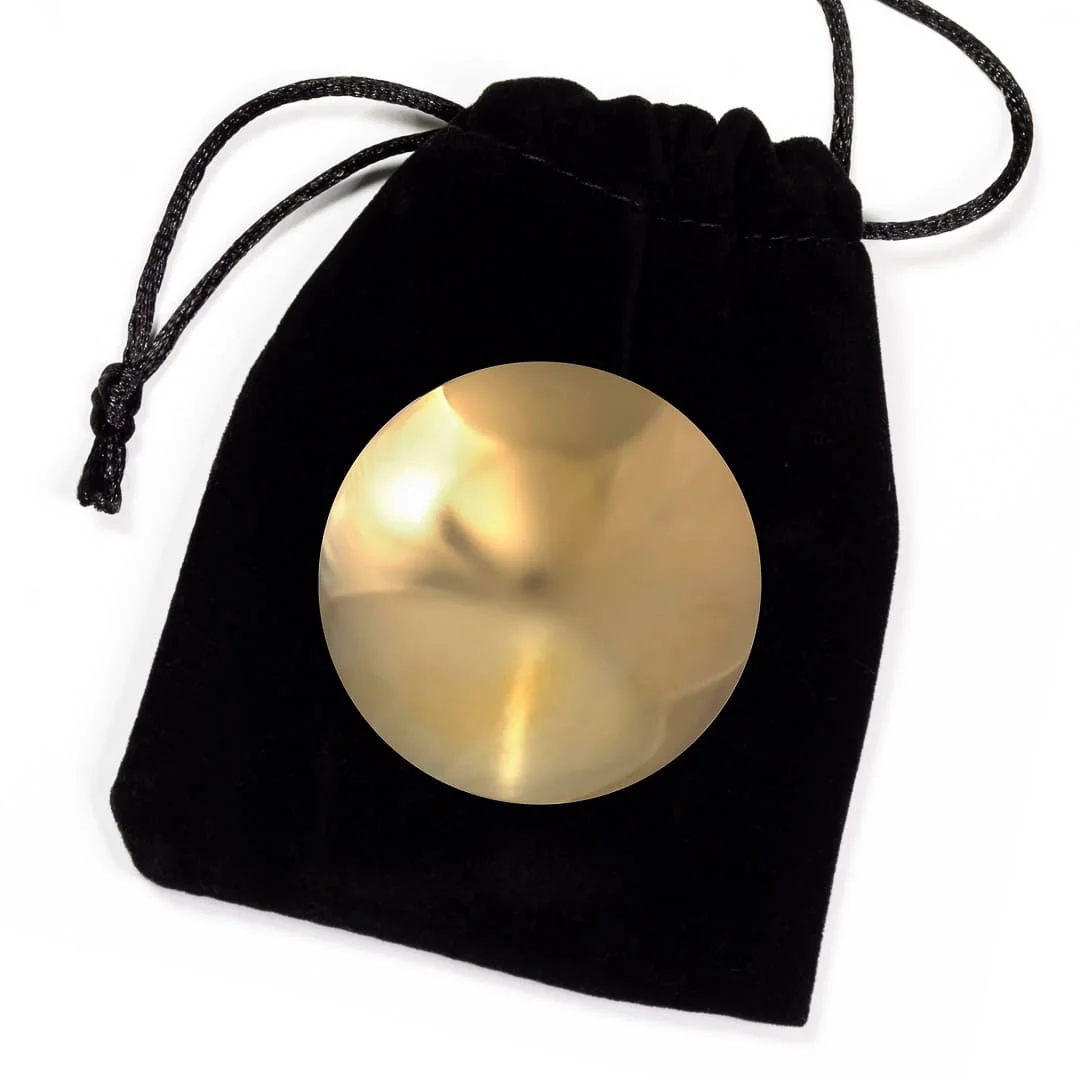 Шаманское зеркало "Сила, разлитая в воздухе", 4,5 см, золотистое