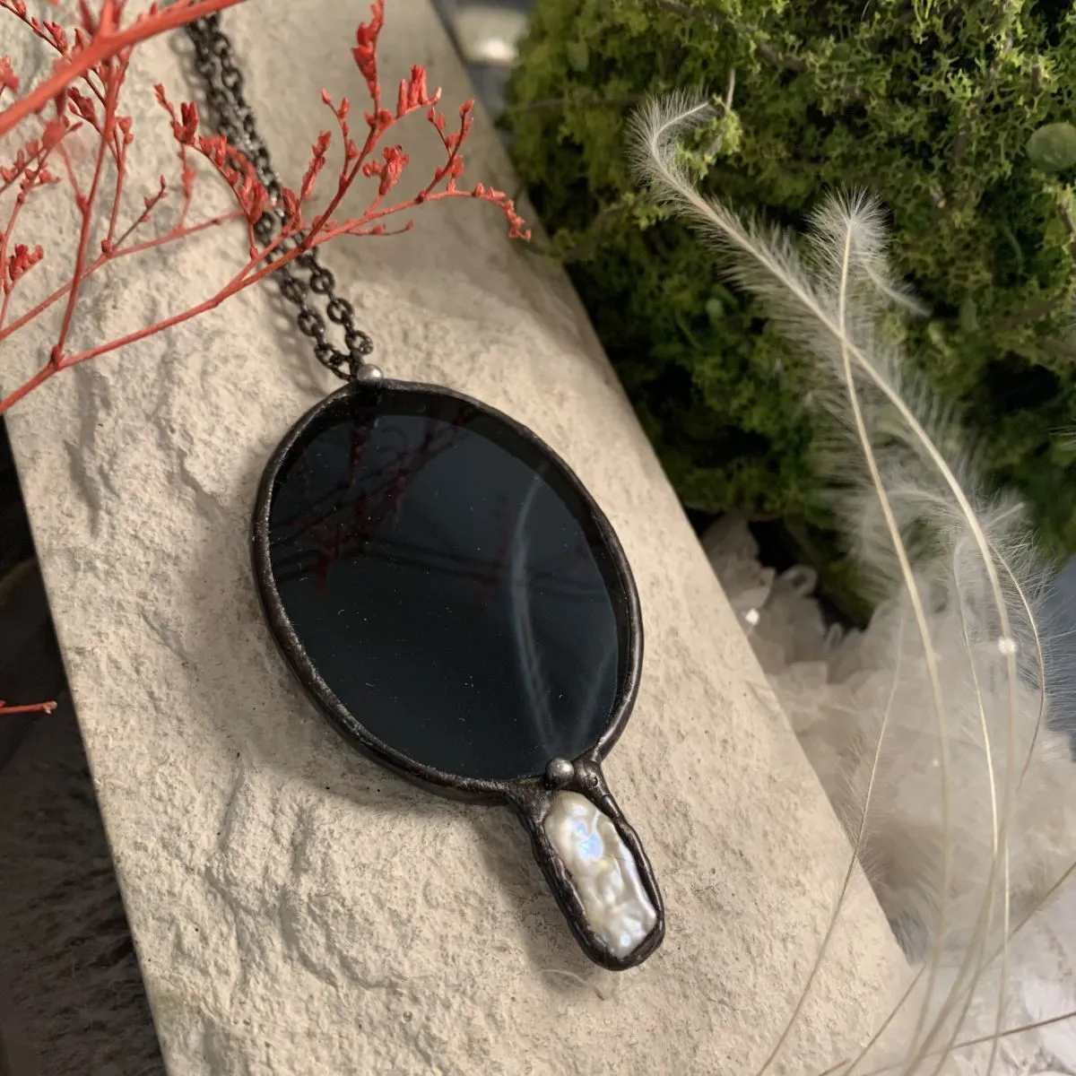 Кулон "Царство духов" с барочным жемчугом