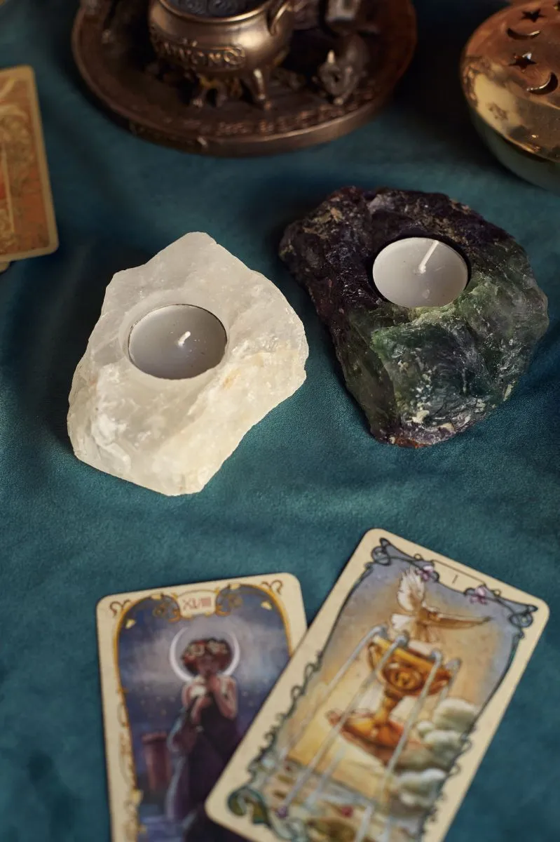 Подсвечник "Очищающее пламя", горный хрусталь