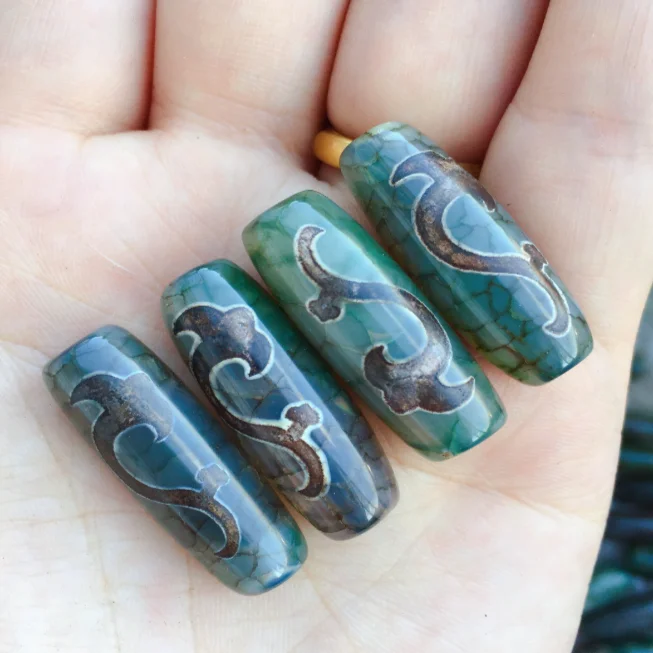 Бусина Дзи "Жезл Руи" со шнурком