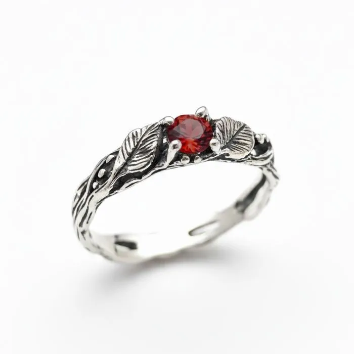 Кольцо "Женственность", гранат