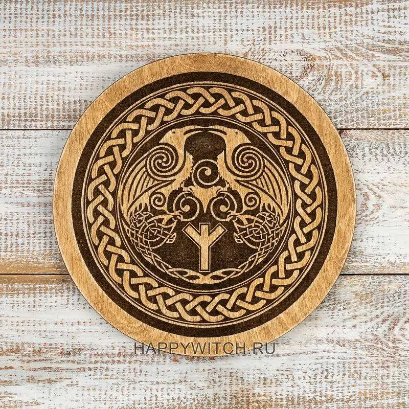 Руны "Колесо Футарка" деревянные, в футляре