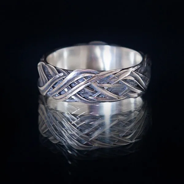 Серебряное кольцо "Сплетение трав"