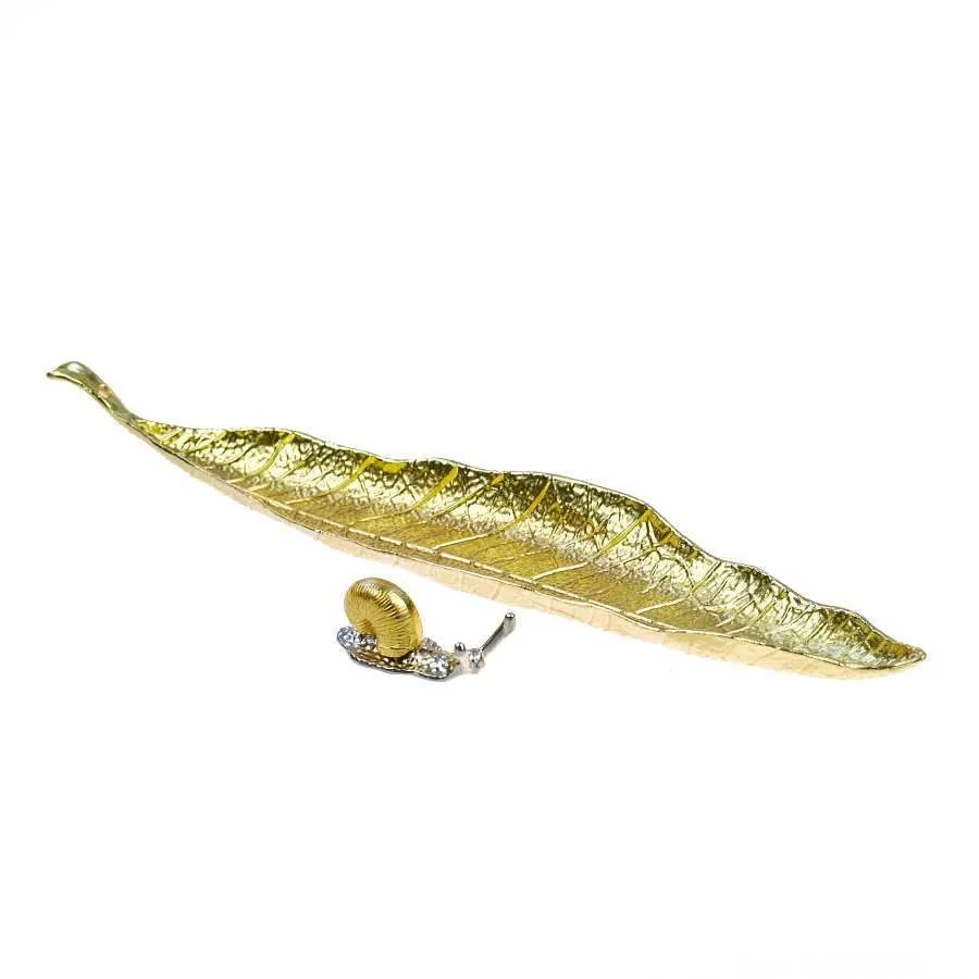 Подставка для благовоний "Улитка на склоне Фудзи" латунь золото