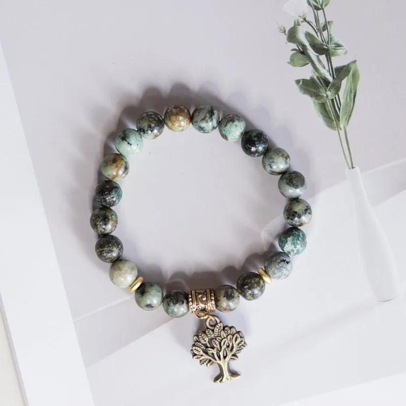 Браслет-талисман "Поддержка рода", африканская бирюза