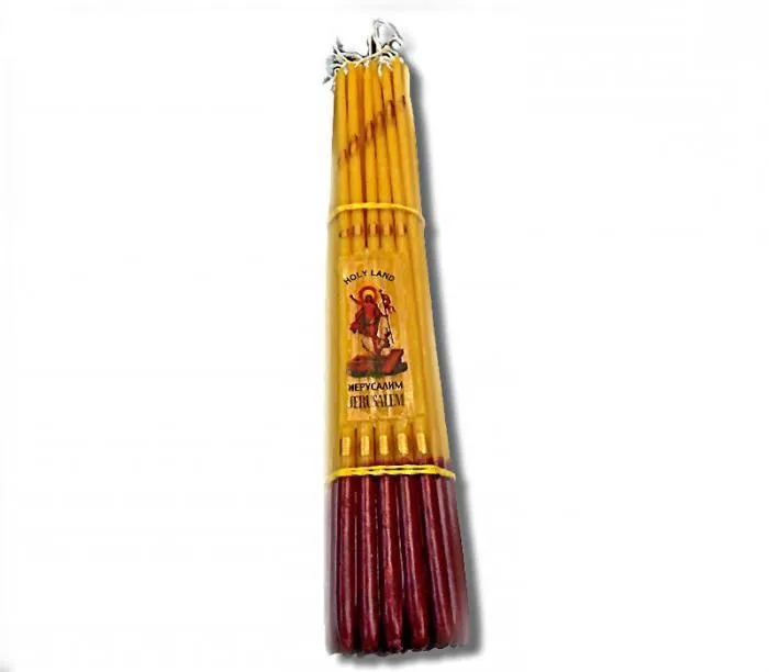 33 Иерусалимские свечи коричневые тонкие (освященные)