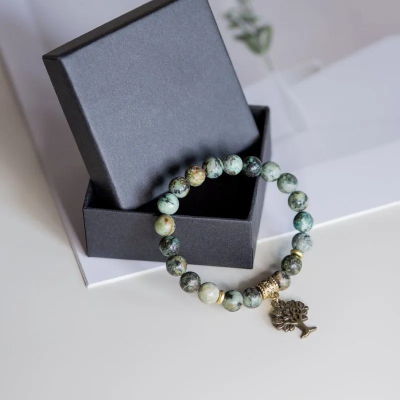 Браслет-талисман "Поддержка рода", африканская бирюза