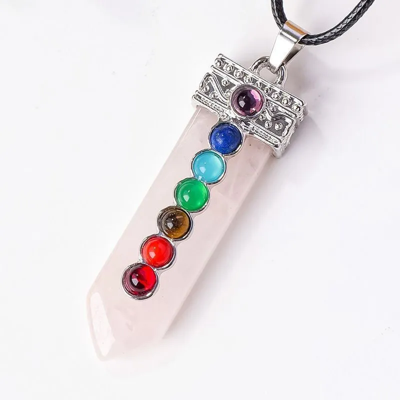 Кулон-амулет "7 чакр" с натуральными камнями