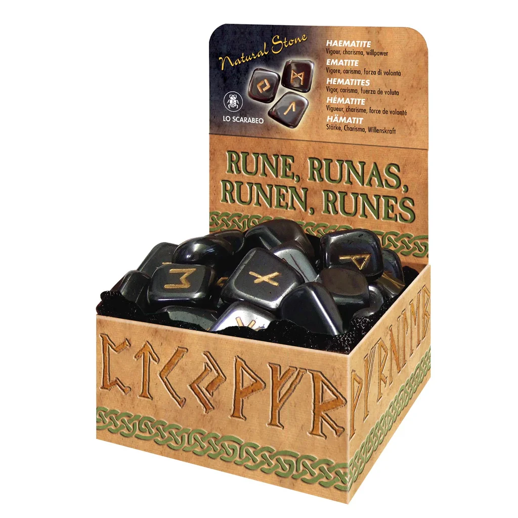 Руны из гематита (в подарочной упаковке)