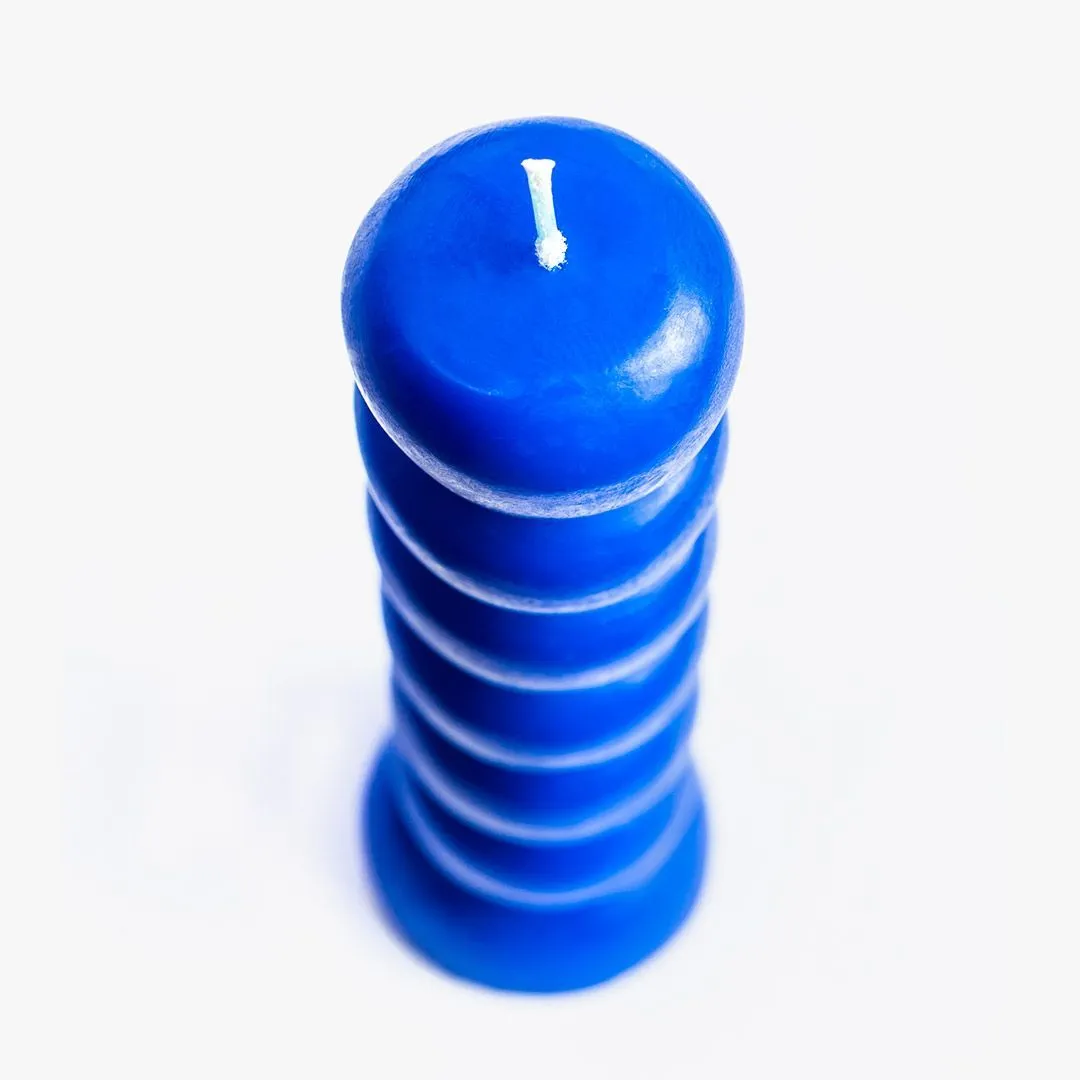 Свеча "7 узлов" синяя