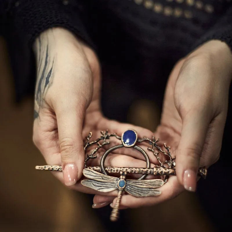 Заколка для волос "Стрекоза"