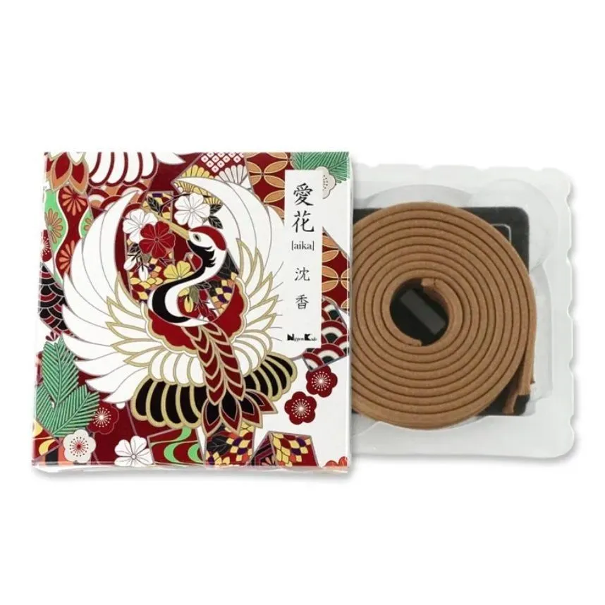 Японские спиральные благовония Aika "Agarwood" ("Алойное дерево")
