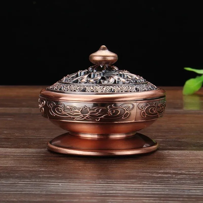 Курильница "Сатори" с ажурной крышкой бронзовая