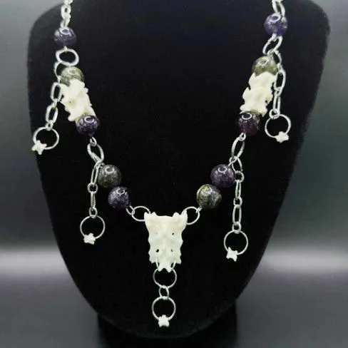 Ожерелье "Баланс Неба и Земли" с яшмой и аметистом