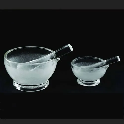 Стеклянная ступка с пестиком