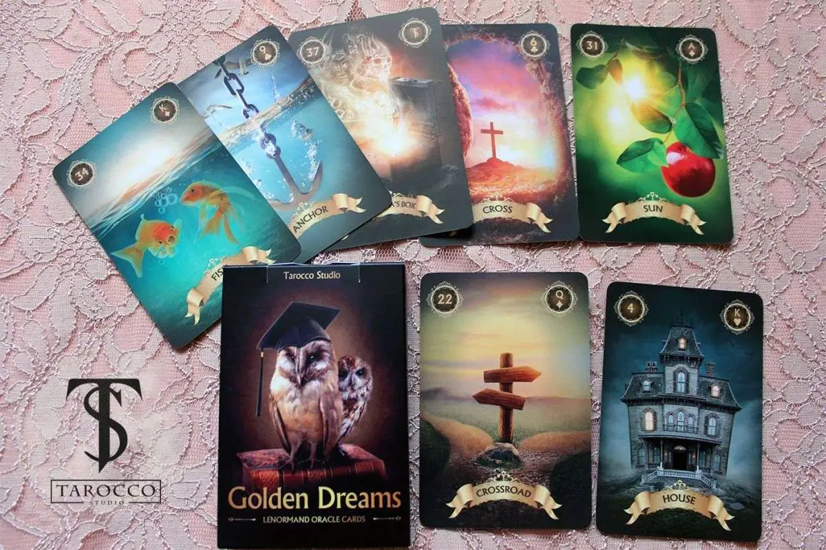 Оракул Ленорман "Золотые Мечты" (Golden Dreams Lenormand Oracle Cards)