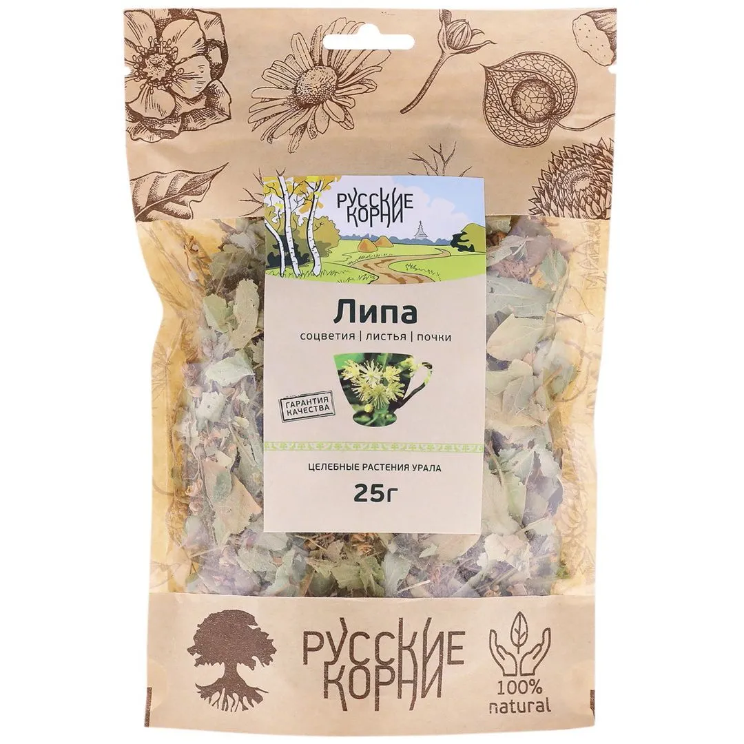 Липа, трава и цветы, 25 г