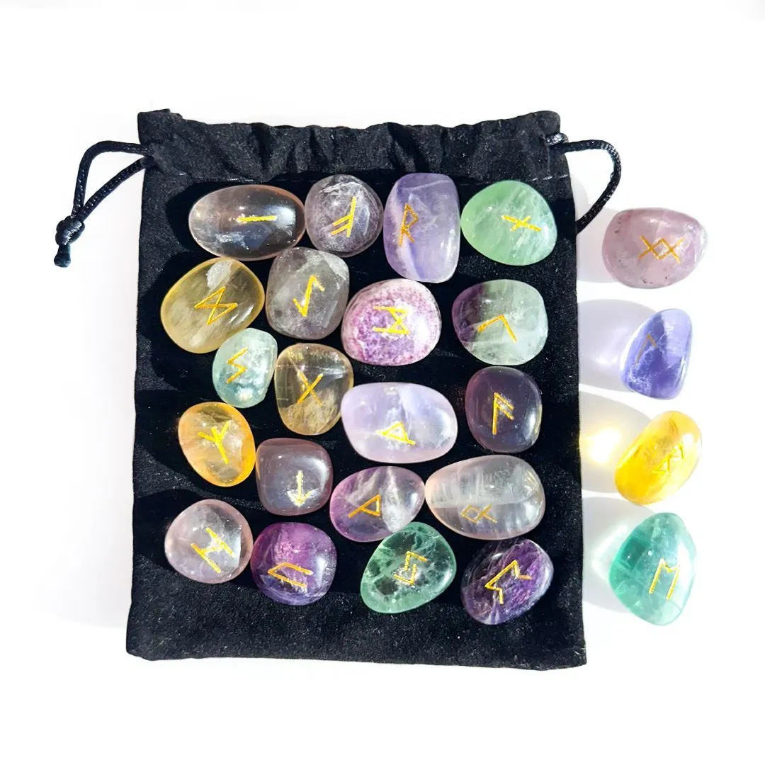 Скандинавские руны из флюорита "Дорога в Альвхейм"