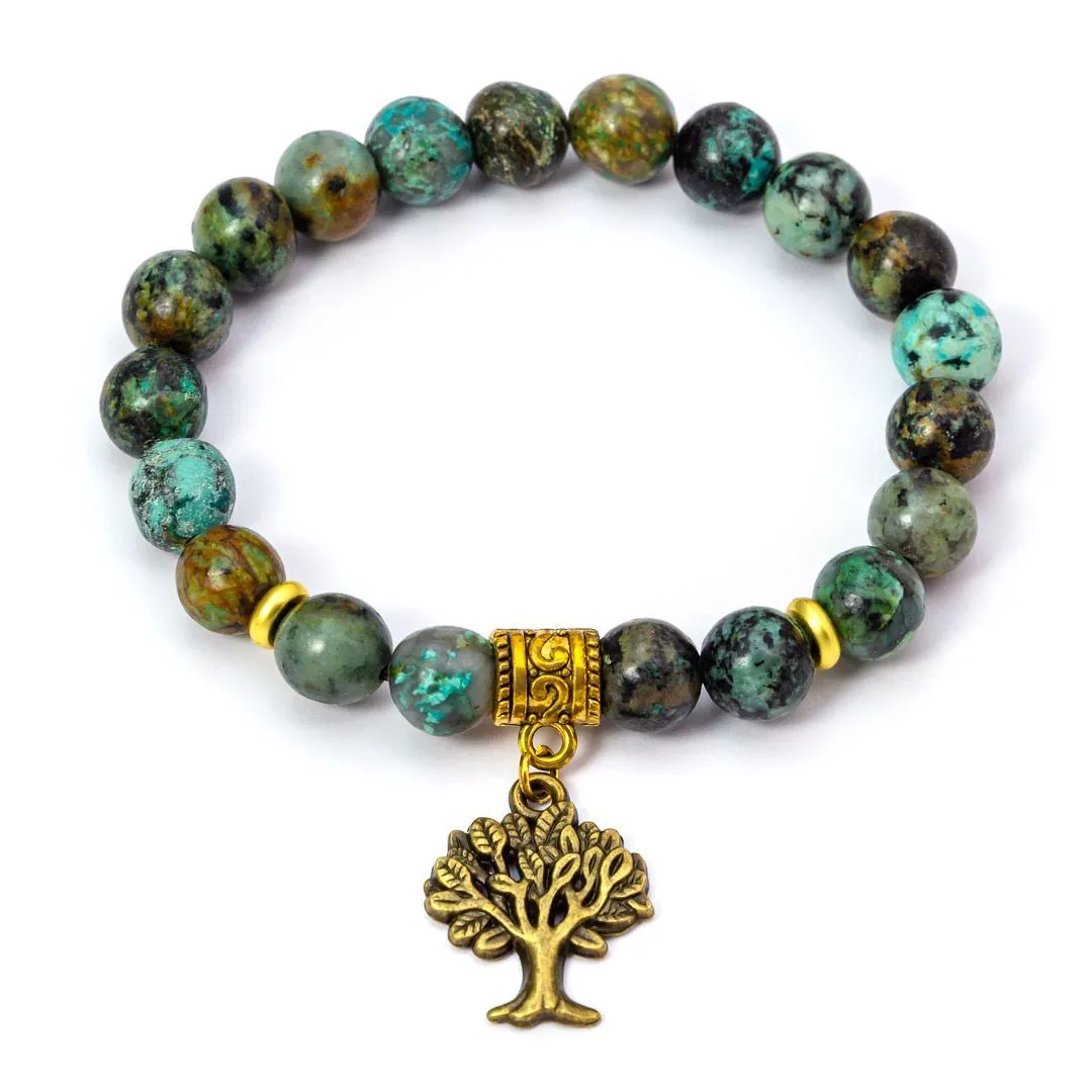 Браслет-талисман "Поддержка рода", африканская бирюза