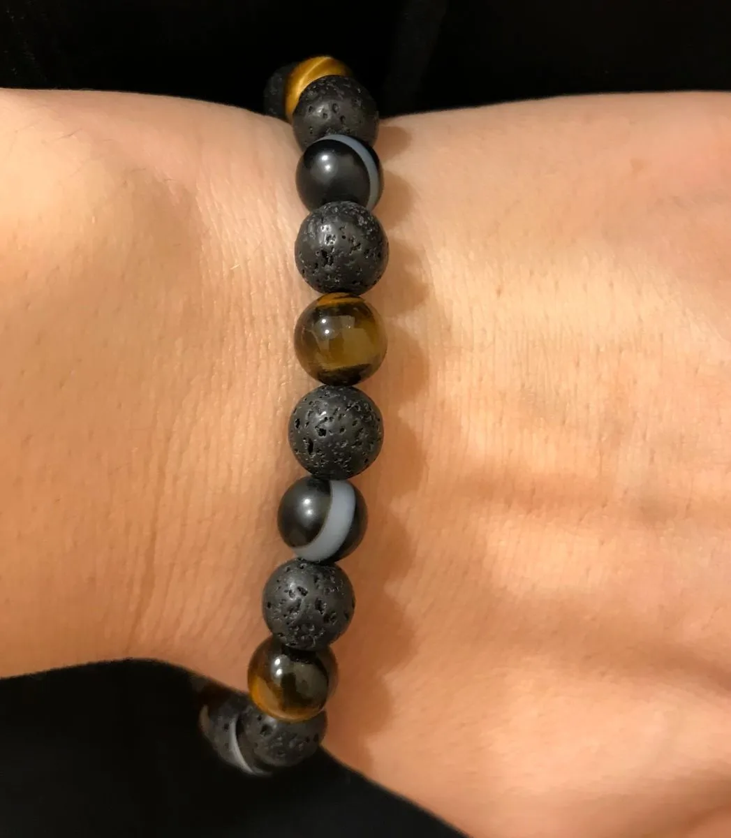 Браслет-талисман "Огненный тигр" для защиты и финансового благополучия