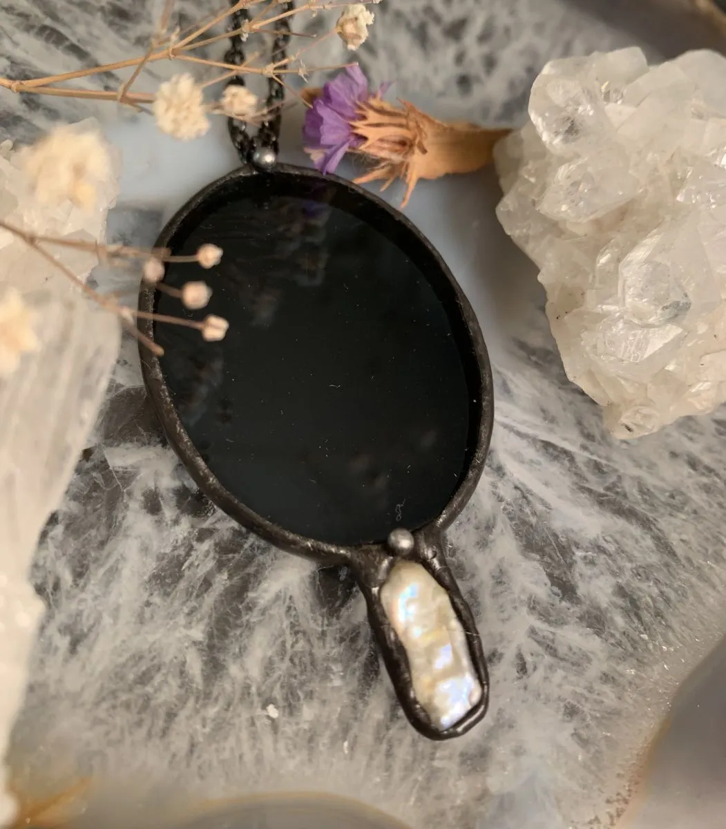 Кулон "Царство духов" с барочным жемчугом