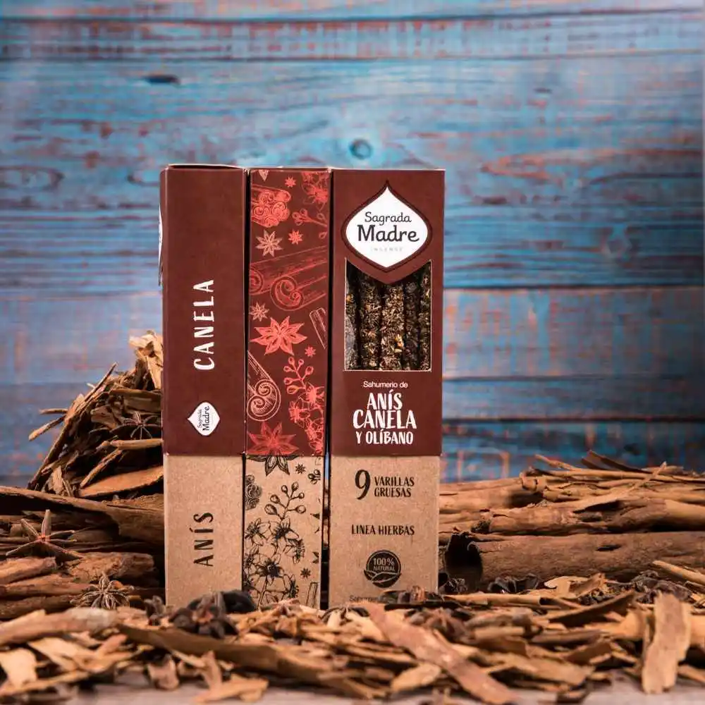 Благовония Sagrada Madre "Корица, анис и ладан" (серия Herbs & Flowers)