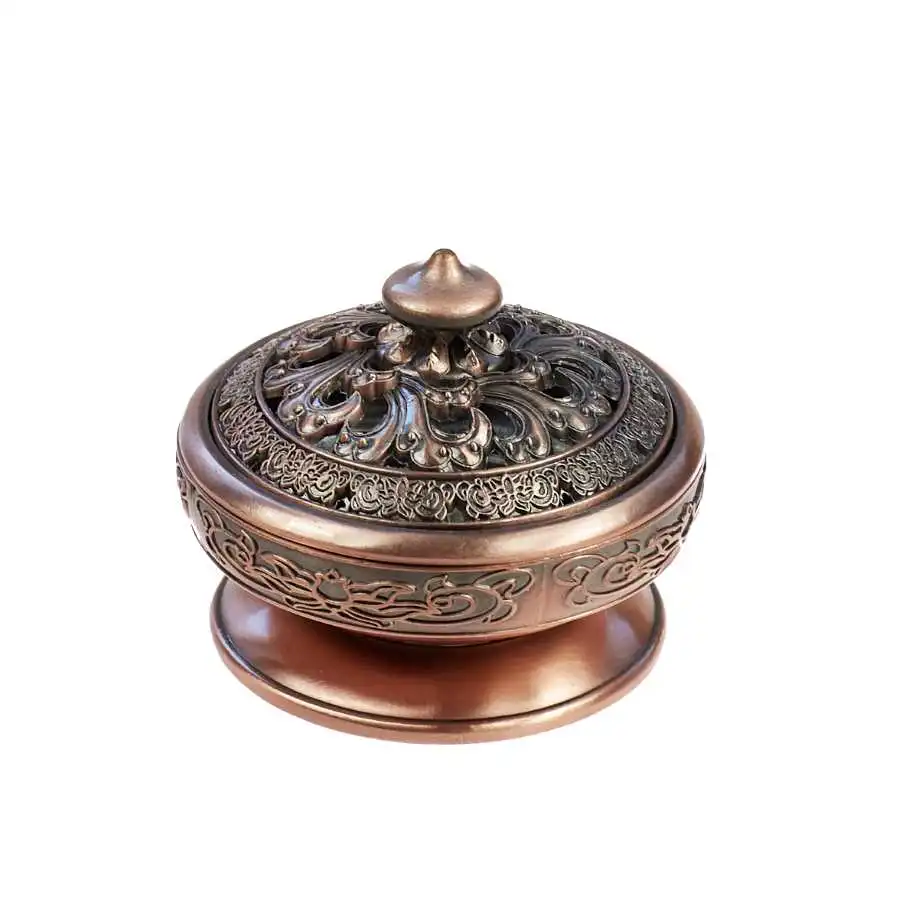 Курильница "Сатори" с ажурной крышкой бронзовая