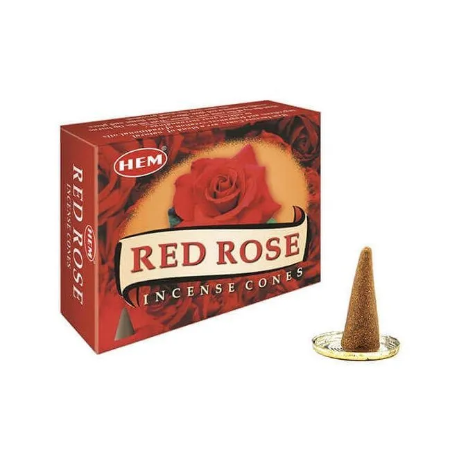 Благовония-конусы HEM Red Rose "Драгоценная Роза"