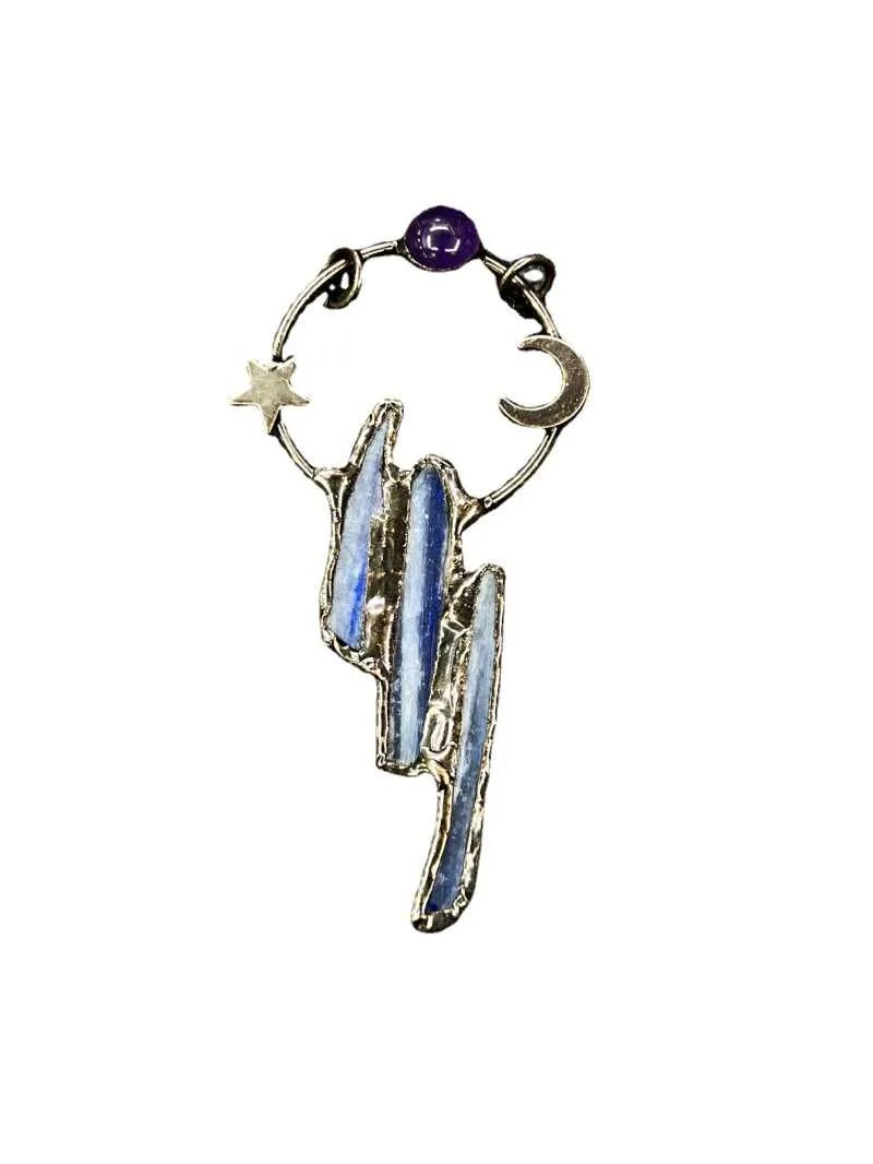 Подвеска из меди и кианита "Проводник энергий"