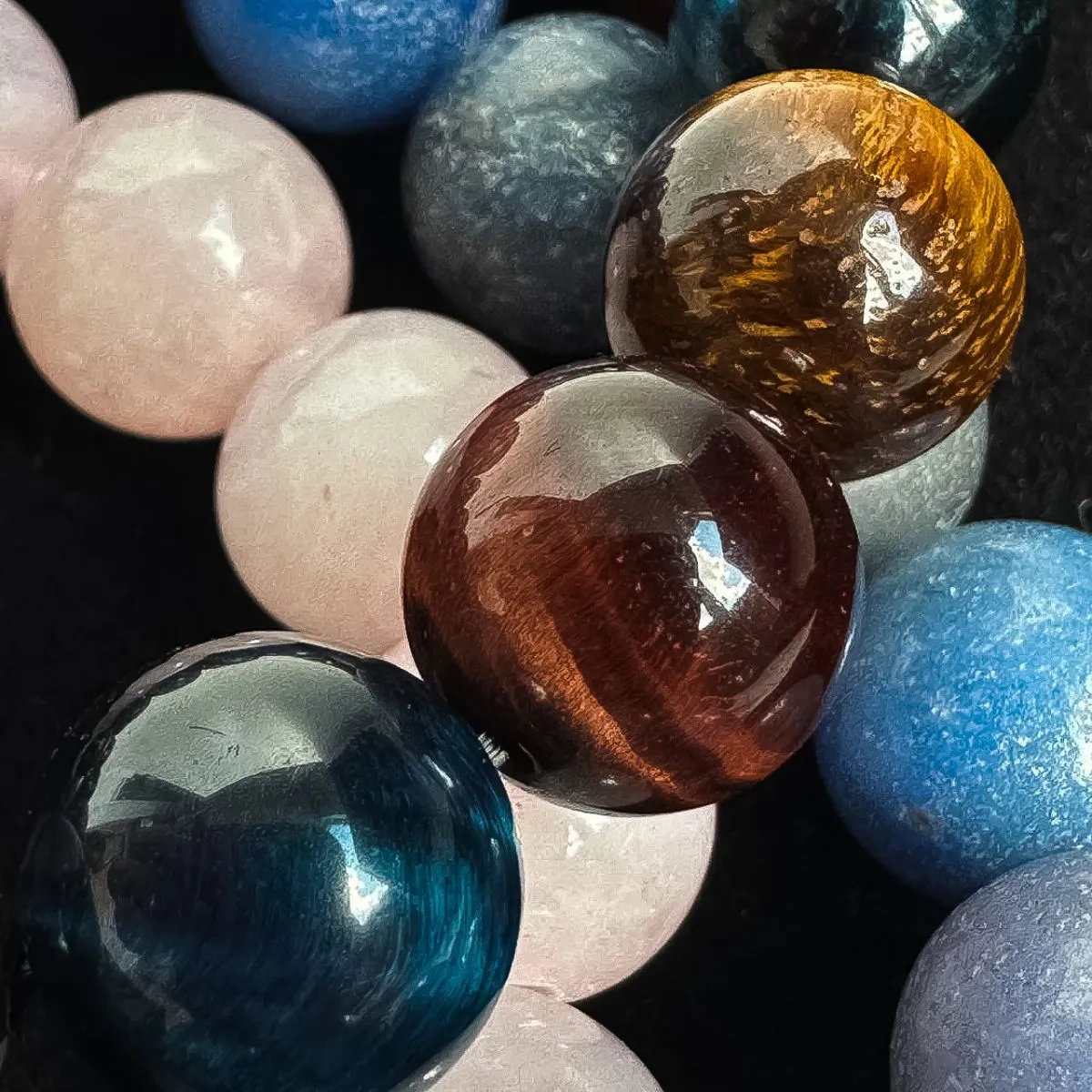 Браслет-талисман "Совершенство" из разноцветного тигрового глаза