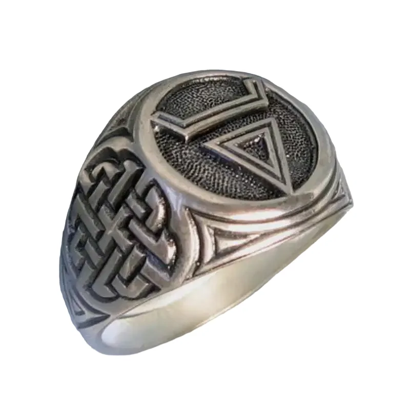 Кольцо "Символ Велеса" с серебрением, р-р 20