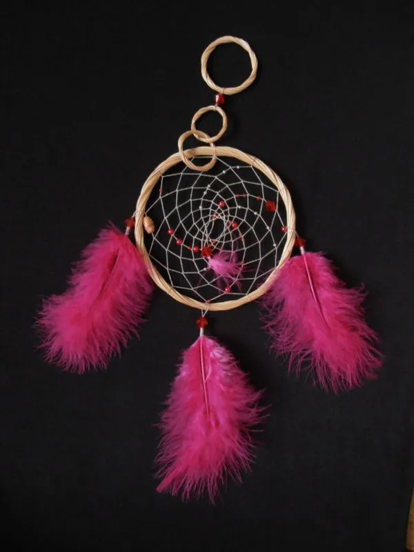 Ловец снов с одним кольцом "Алый замок", диаметр 14 см