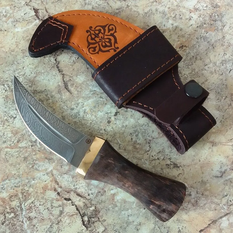 Кинжал "Джамбия" из дамасской стали, ножны в комплекте
