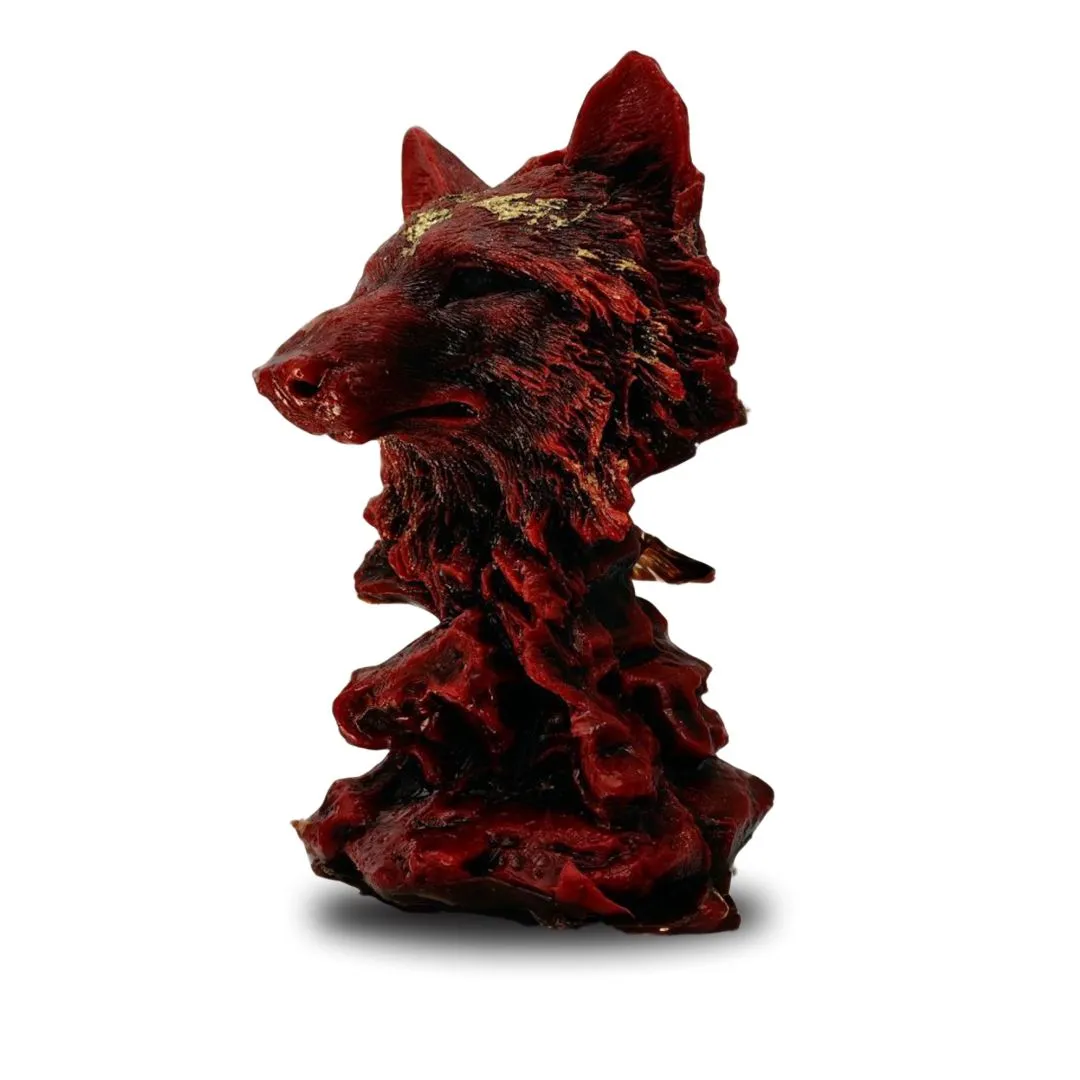 Свеча "Рубиновая Волчица – Поиск любимого и создание семьи"