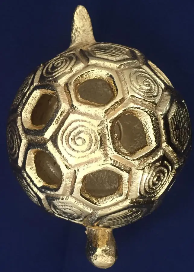 Курильница для благовоний-конусов "Мировая черепаха" металлическая