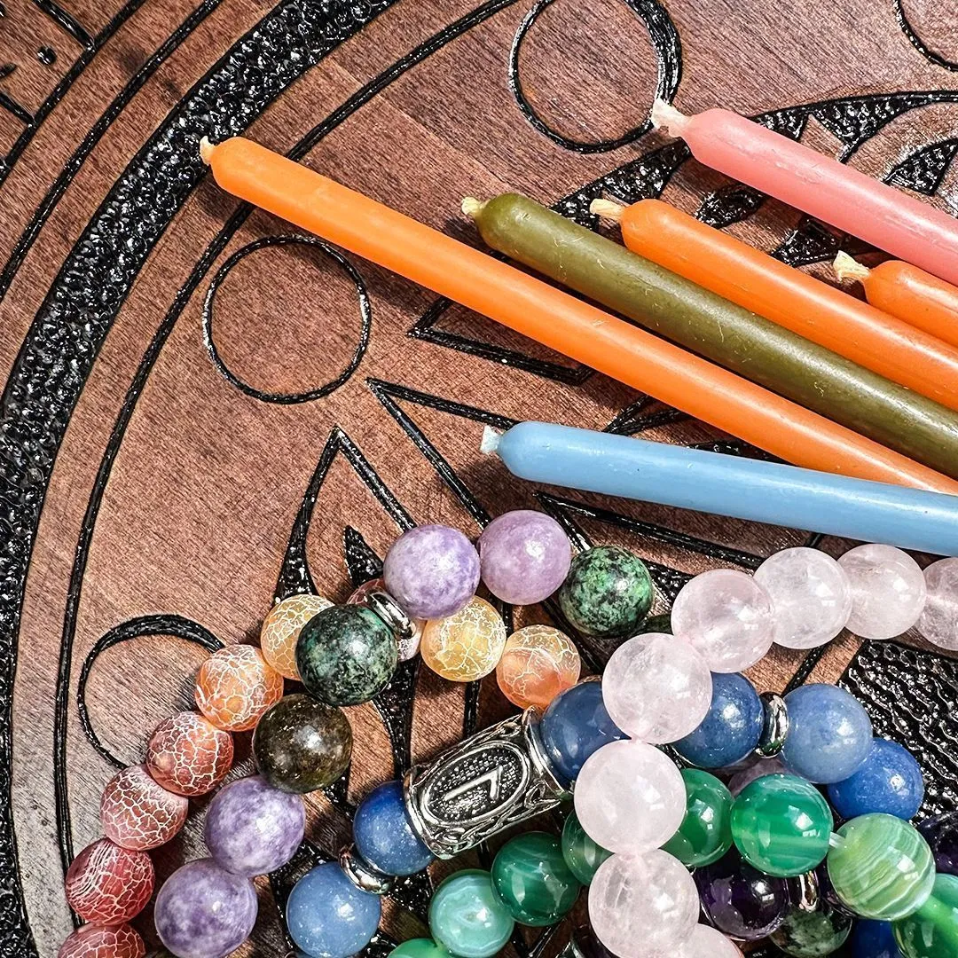 Браслет-талисман с руной Лагуз "Свобода быть собой" из голубого авантюрина