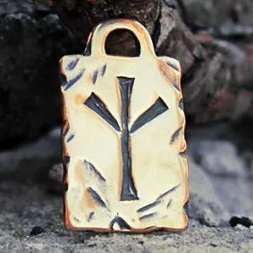 Бронзовый амулет "Руна Альгиз"