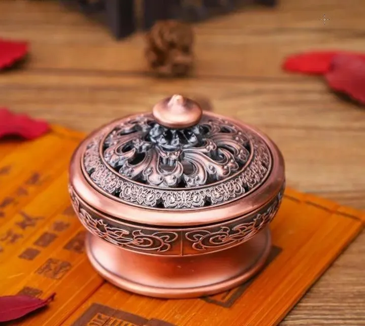 Курильница "Сатори" с ажурной крышкой бронзовая