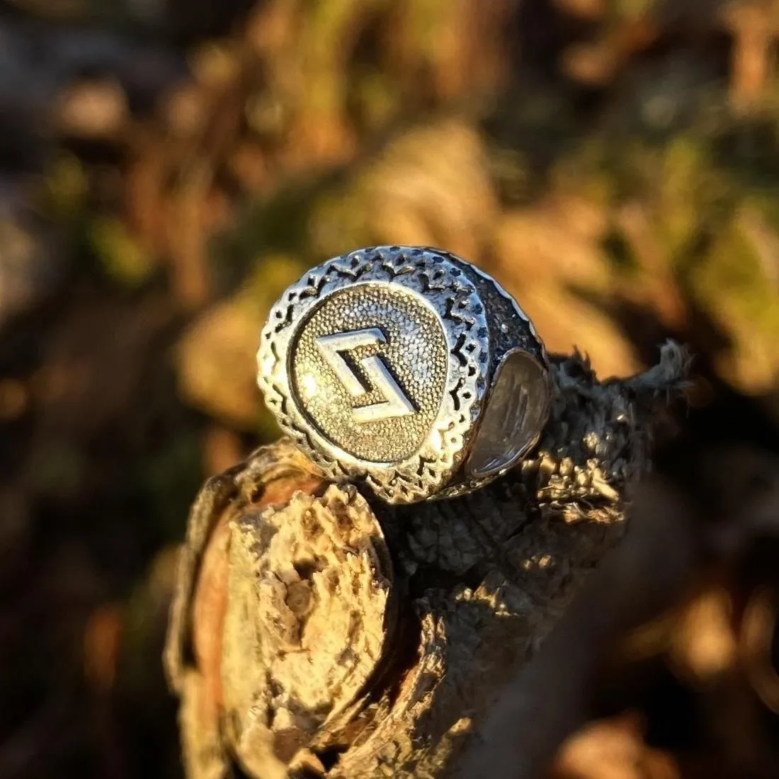 Серебряная бусина "Руна Йера"