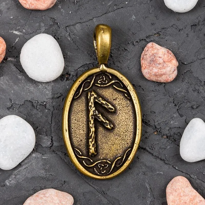 Бронзовый рунический талисман "Ансуз"