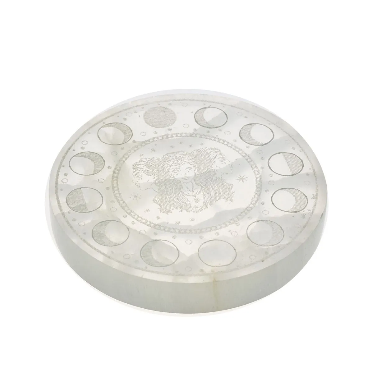 Алтарный пентакль "Луна", селенит, 10 см