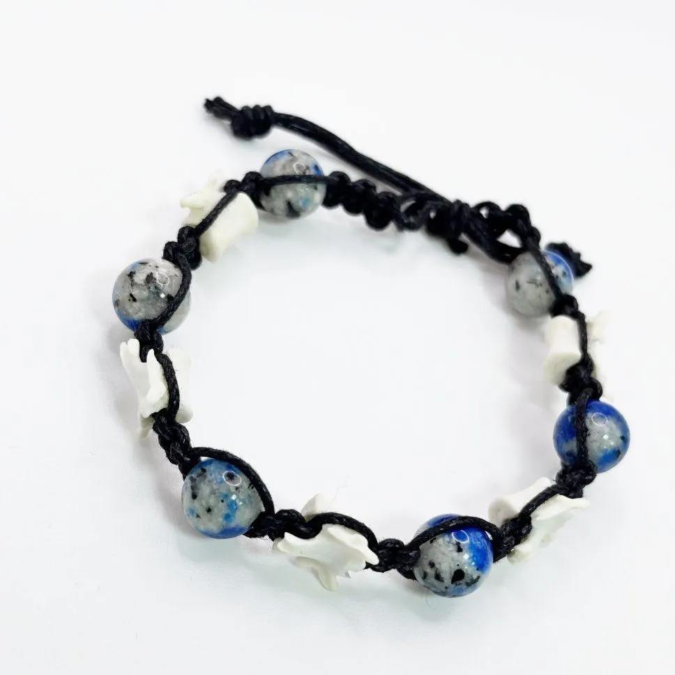 Браслет "Зоркость и интуиция" с позвонками куницы и ирнимитом