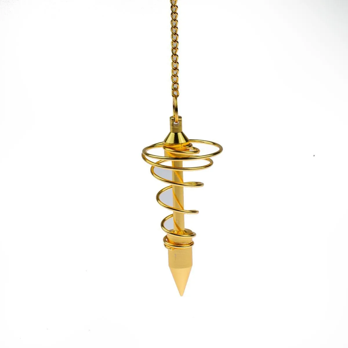 Маятник спиральный латунный позолоченный