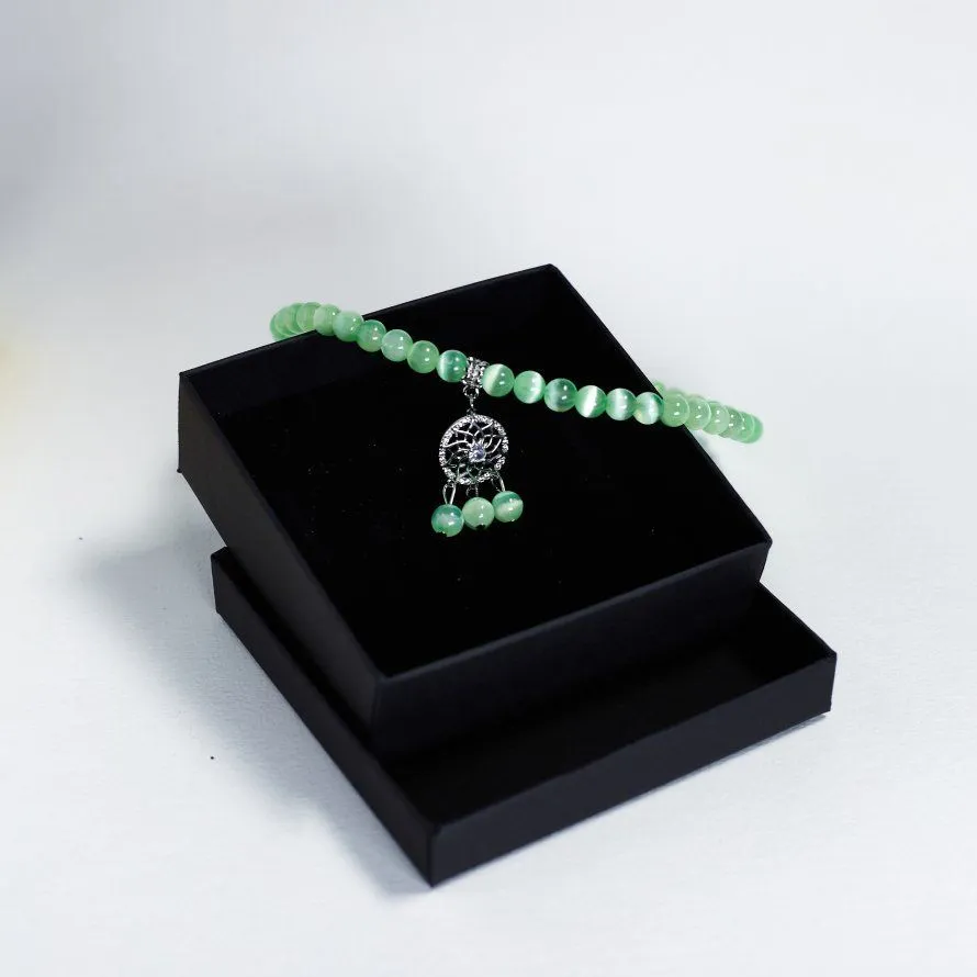 Чокер "Сон травы", зелёный селенит