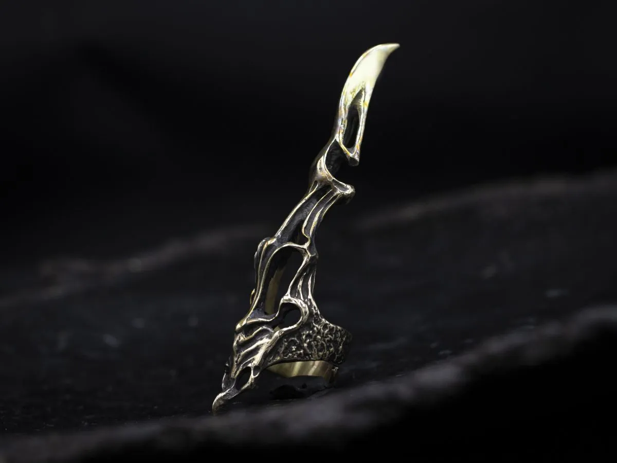 Кольцо "Длинный коготь" из бронзы