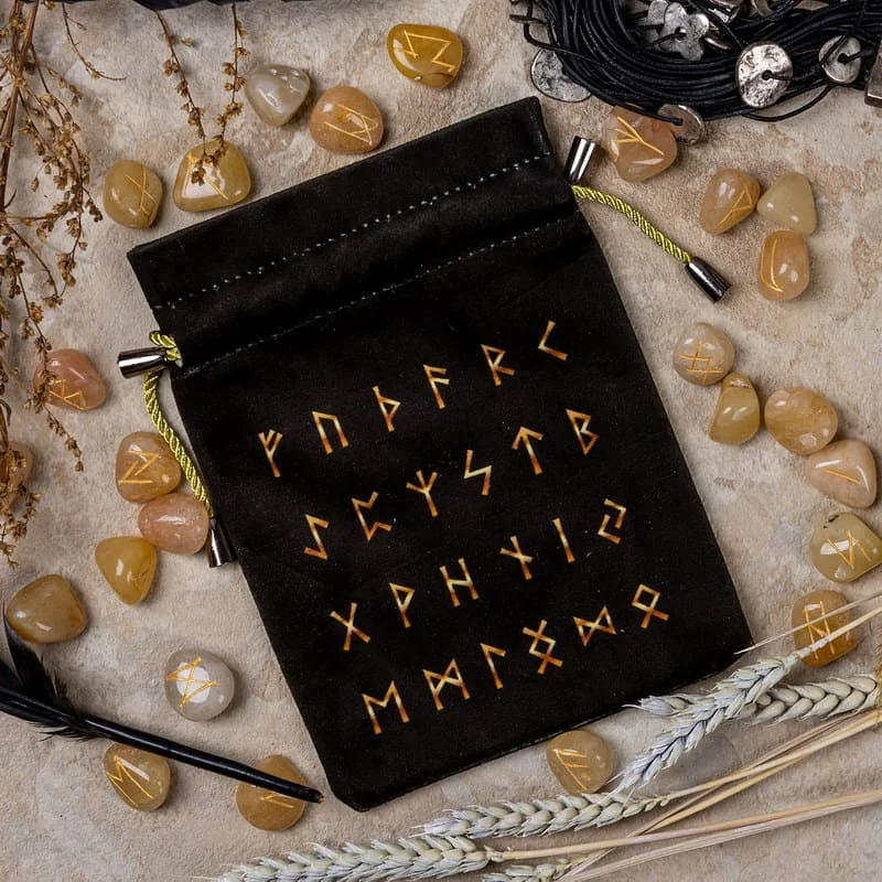 Мешочек для рун "Древняя тайна" черный